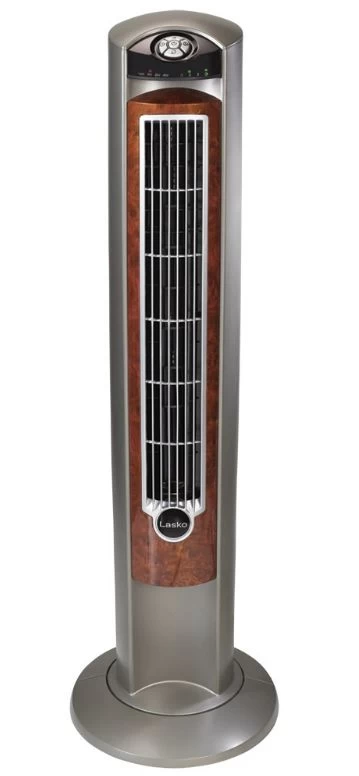 Lasko 42-1/2-Inch Wind Curve Gray And Woodgrain 3-Speed Tower Fan With Remote Control 5 Lasko 42-1/2-Inch Wind Curve Gray And Woodgrain 3-Speed Tower Fan With Remote Control - Image 5