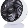 6-Inch 3-Speed White Oscillating Table Fan