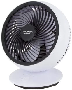 6-Inch 3-Speed White Oscillating Table Fan