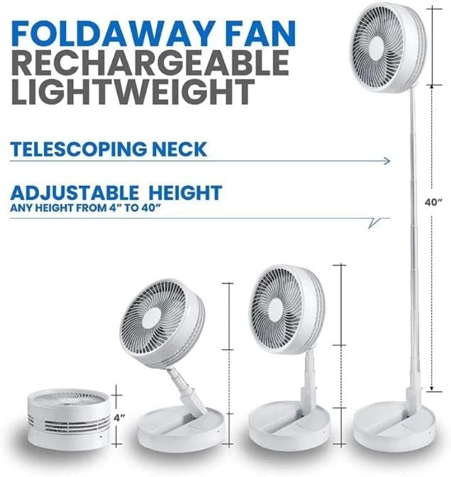 MY FOLDAWAY 7039 2-in-1 Rechargeable Floor And Table Fan 10hr 4 Ft 6 MY FOLDAWAY 7039 2-in-1 Rechargeable Floor And Table Fan 10hr 4 Ft - Image 6