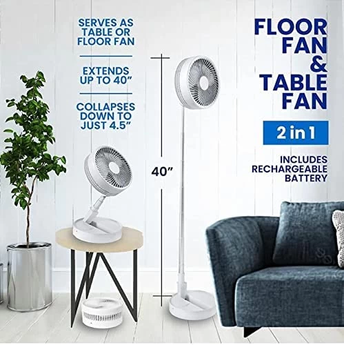 MY FOLDAWAY 7039 2-in-1 Rechargeable Floor And Table Fan 10hr 4 Ft 7 MY FOLDAWAY 7039 2-in-1 Rechargeable Floor And Table Fan 10hr 4 Ft - Image 7