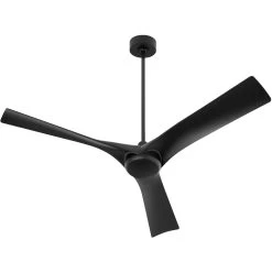 Ridley 58 Inch Black With Matte Black Blades Ceiling Fan