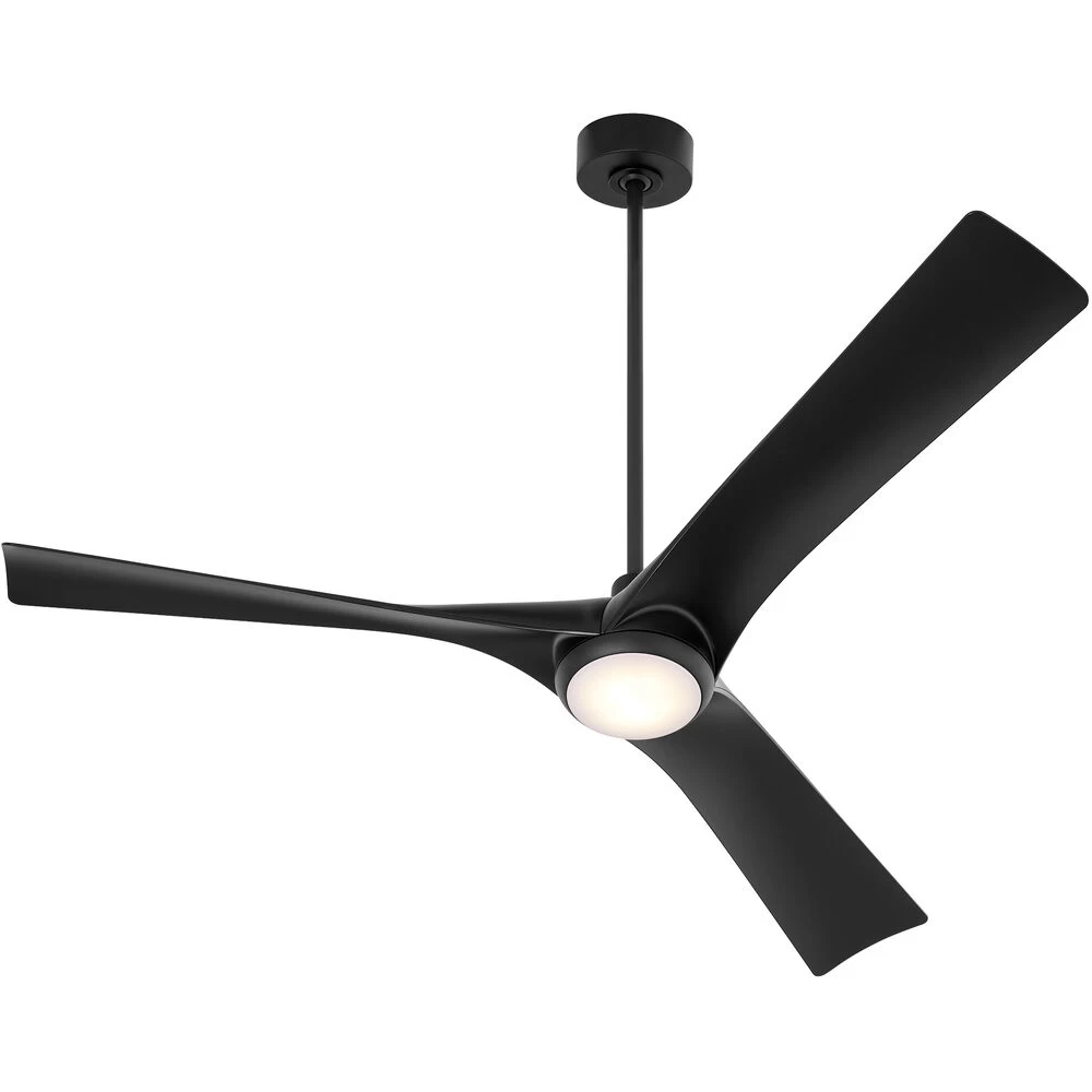 Ridley 58 Inch Black With Matte Black Blades Ceiling Fan 3 Ridley 58 Inch Black With Matte Black Blades Ceiling Fan - Image 3