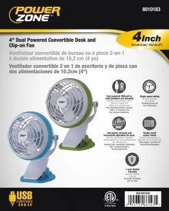 Desk And Clip On Fan