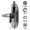 18-Inch Black 3-Speed Tilting Wall Mount Fan