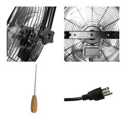 18-Inch Black 3-Speed Tilting Wall Mount Fan -Electric Fan Promotion Store 3047222D