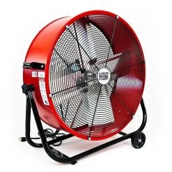 24-Inch Red 2-Speed Tilting Direct Drive Drum Fan -Electric Fan Promotion Store 3047248A