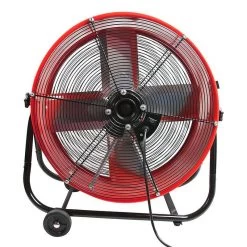 24-Inch Red 2-Speed Tilting Direct Drive Drum Fan -Electric Fan Promotion Store 3047248D