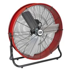 24-Inch Red 3-Speed Narrow Profile Tilting Direct Drive Drum Fan -Electric Fan Promotion Store 3047255A