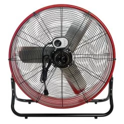 24-Inch Red 3-Speed Narrow Profile Tilting Direct Drive Drum Fan -Electric Fan Promotion Store 3047255D