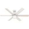 Radeon 52 Inch Matte White With Bleached Alder/Fresh White Blades Ceiling Fan