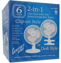 Fan Clip & Desk Combo Pack 6 In