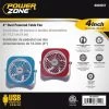 4-Inch Plastic 2-Speed Dual Powered Table Fan, Assorted Colors