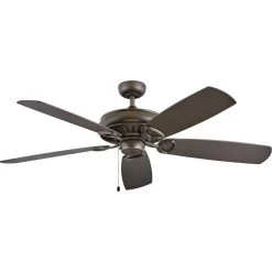 Gladiator 60 Inch Metallic Matte Bronze With Walnut/Metallic Matte Bronze Blades Ceiling Fan