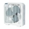 9-Inch Box Fan 2 Settings Carry Handle White