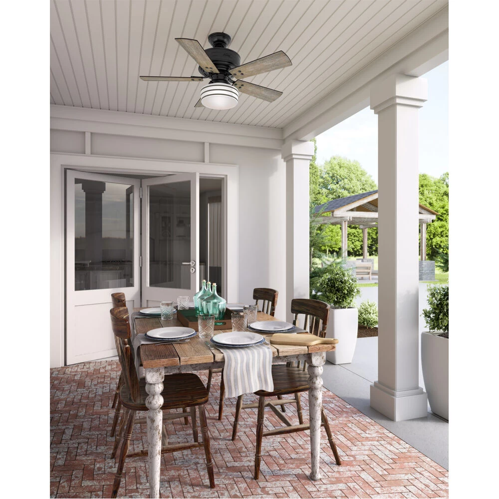Cedar Key 44 Inch Matte Black With Barnwood/Black Willow Blades Outdoor Ceiling Fan 3 Cedar Key 44 Inch Matte Black With Barnwood/Black Willow Blades Outdoor Ceiling Fan - Image 3