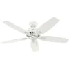 Newsome 52 Inch Fresh White With Fresh White/Light Oak Blades Ceiling Fan
