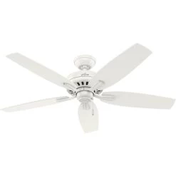 Newsome 52 Inch Fresh White With Fresh White/Light Oak Blades Ceiling Fan