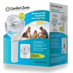 Comfort Zone Battery/USB Handheld Personal And Portable Fan - Assorted 11 Comfort Zone Battery/USB Handheld Personal And Portable Fan - Assorted -Electric Fan Promotion Store comfort zone battery usb handheld personal and portable fan assorted 110