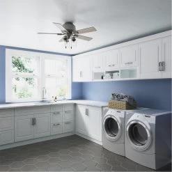 Hartland 44 Inch Matte Silver With Light Gray Oak Blades Ceiling Fan -Electric Fan Promotion Store ctkf4xszyqnpwa8yzebg