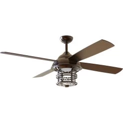 Courtyard 56 Inch Oiled Bronze Indoor/Outdoor Ceiling Fan