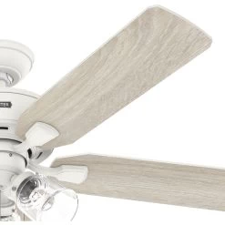 Rosner 52 Inch Matte White With Light Oak/Fresh White Blades Ceiling Fan -Electric Fan Promotion Store d3vxdcibrqwywvtv8ddn