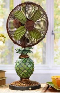 DecoBreeze Mosaic Glass - Pineapple Fan/Lamp -Electric Fan Promotion Store decobreeze mosaic glass pineapple fan lamp 42