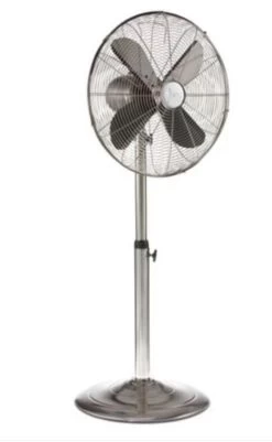 DecoBreeze Floor Fan - Adjustable Height - Stainless