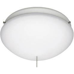 Low Profile 11 Inch White Outdoor Fan Light Kit