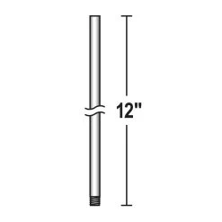 Fan Accessory Premier Bronze Fan Downrod, 12"