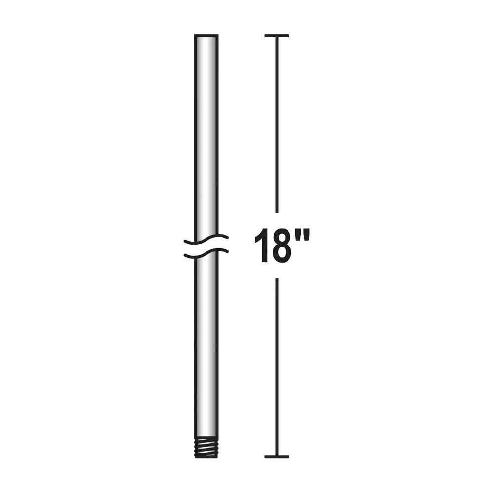Fan Downrod Aged Brass Fan Downrod, 18in 1 Fan Downrod Aged Brass Fan Downrod, 18in