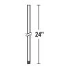 Downrod Black Fan Downrod, 24in