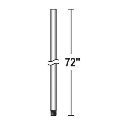 Fan Accessory Fresh White Fan Downrod, 72"
