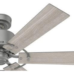 Gilrock 52 Inch Matte Silver With Light Gray Oak/Warm Grey Oak Blades Ceiling Fan -Electric Fan Promotion Store ectlf3vekuovmjngsosm