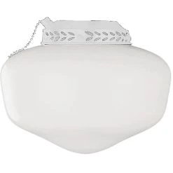 Universal 1 Light Fluorescent White Fan Light Kit, Schoolhouse