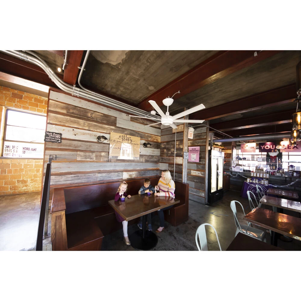 Es6 84 Inch White Indoor/Outdoor Ceiling Fan 4 Es6 84 Inch White Indoor/Outdoor Ceiling Fan - Image 4