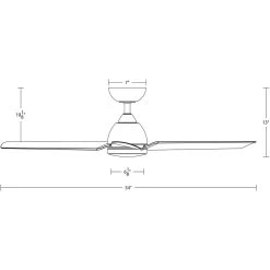 Mocha 54 Inch Oil Rubbed Bronze Downrod Ceiling Fan, Smart Fan -Electric Fan Promotion Store f 001 li