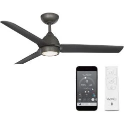Mocha 54 Inch Oil Rubbed Bronze Downrod Ceiling Fan, Smart Fan
