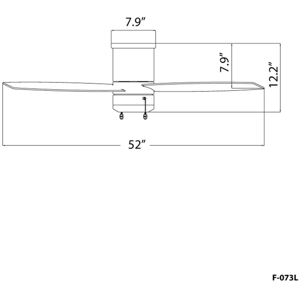 WAC Lighting Atlantis 52 Inch Matte Black Ceiling Fan, WAC Fans Limited F-073L-MB - Open Box 1 WAC Lighting Atlantis 52 Inch Matte Black Ceiling Fan, WAC Fans Limited F-073L-MB - Open Box