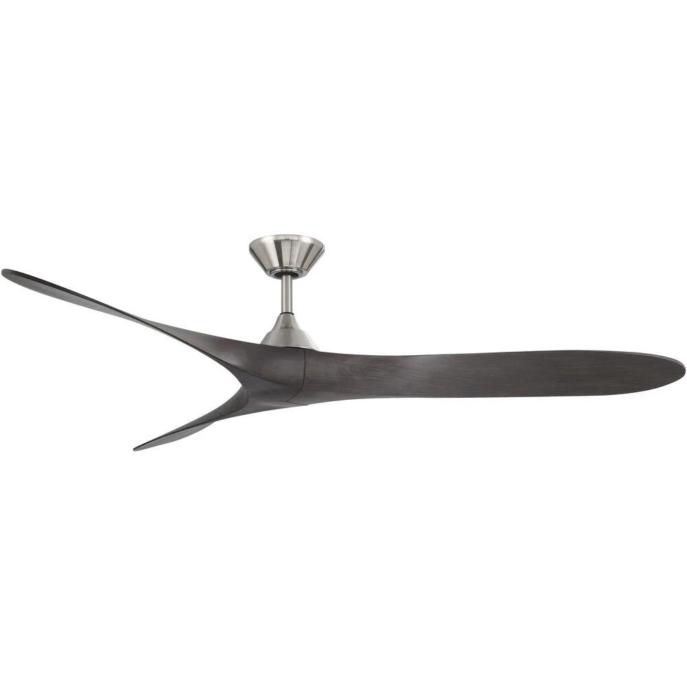 Malibu 70 Inch Brushed Nickel/Ebony With Ebony Blades Ceiling Fan, Smart Fan 3 Malibu 70 Inch Brushed Nickel/Ebony With Ebony Blades Ceiling Fan, Smart Fan - Image 3