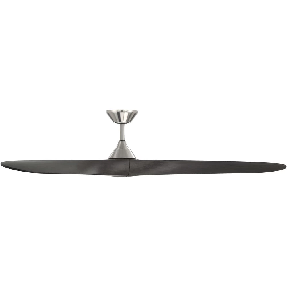 Malibu 70 Inch Brushed Nickel/Ebony With Ebony Blades Ceiling Fan, Smart Fan 4 Malibu 70 Inch Brushed Nickel/Ebony With Ebony Blades Ceiling Fan, Smart Fan - Image 4