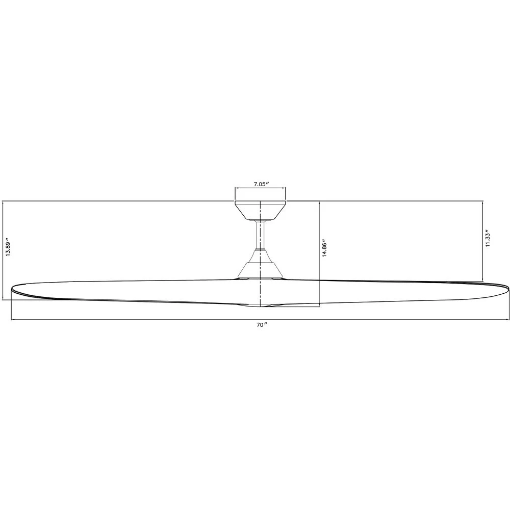 Malibu 70 Inch Brushed Nickel/Ebony With Ebony Blades Ceiling Fan, Smart Fan 2 Malibu 70 Inch Brushed Nickel/Ebony With Ebony Blades Ceiling Fan, Smart Fan - Image 2