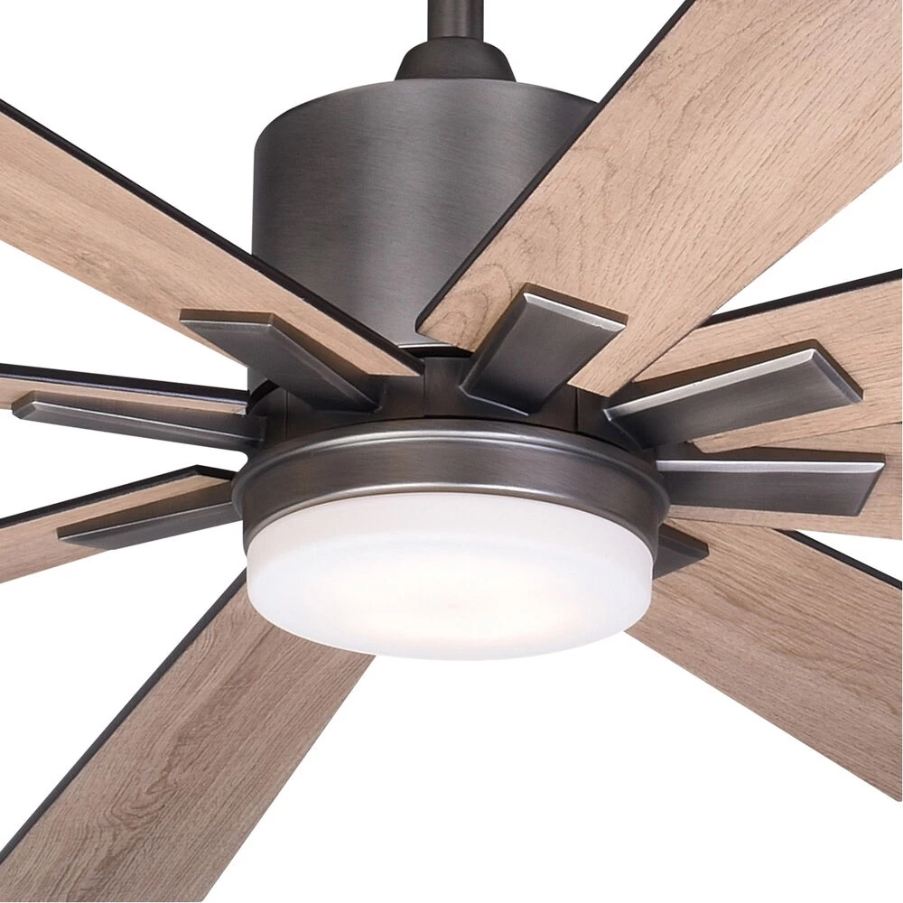 Crawford 60 Inch Dark Nickel With Oak-Black Walnut Blades Indoor/Outdoor Ceiling Fan 2 Crawford 60 Inch Dark Nickel With Oak-Black Walnut Blades Indoor/Outdoor Ceiling Fan - Image 2