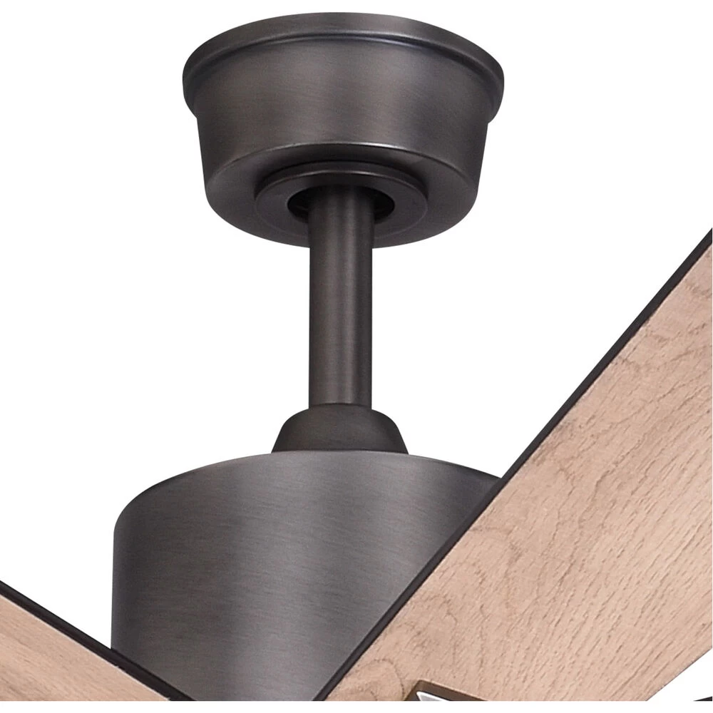 Crawford 60 Inch Dark Nickel With Oak-Black Walnut Blades Indoor/Outdoor Ceiling Fan 3 Crawford 60 Inch Dark Nickel With Oak-Black Walnut Blades Indoor/Outdoor Ceiling Fan - Image 3
