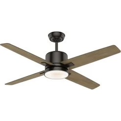 Casablanca Axial 52 Inch Noble Bronze With River Timber, Grey Washed Blades Ceiling Fan