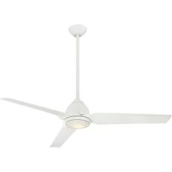 Java 54 Inch Flat White Outdoor Ceiling Fan
