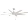 Levon Ac 63 Inch Matte White Indoor/Outdoor Ceiling Fan