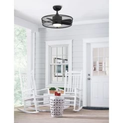 Henry 20 Inch Black Indoor/Outdoor Ceiling Fan -Electric Fan Promotion Store fp8519bl room