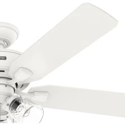 Rosner 52 Inch Matte White With Light Oak/Fresh White Blades Ceiling Fan -Electric Fan Promotion Store fpbrznqmfaetgrqmlykx
