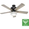 Cedar Key 52 Inch Matte Black With Barnwood/Black Willow Blades Outdoor Ceiling Fan